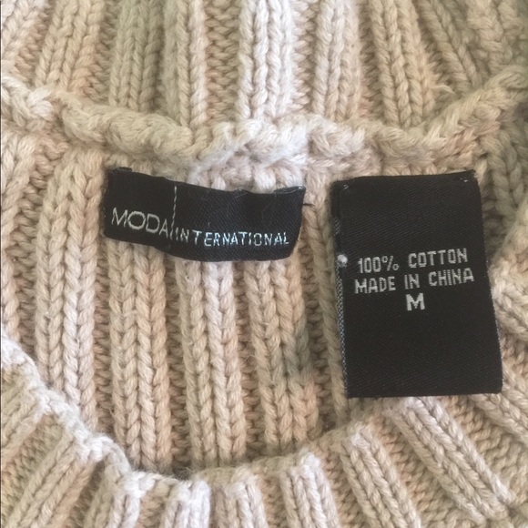 Moda International Size M Oatmeal Sweater Dress - Picture 7 of 8